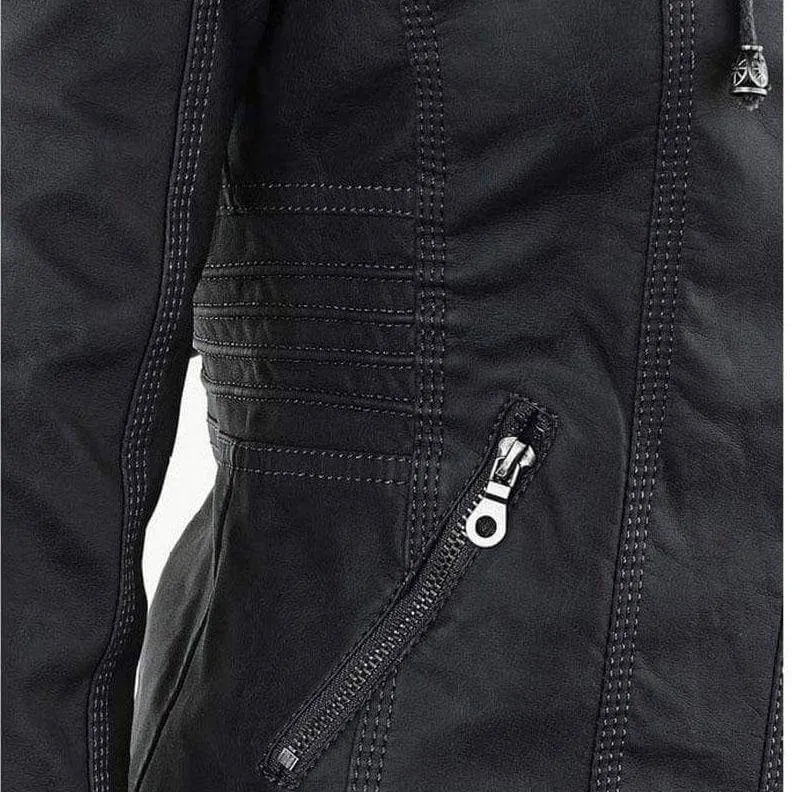 Persephone PU leather jacket