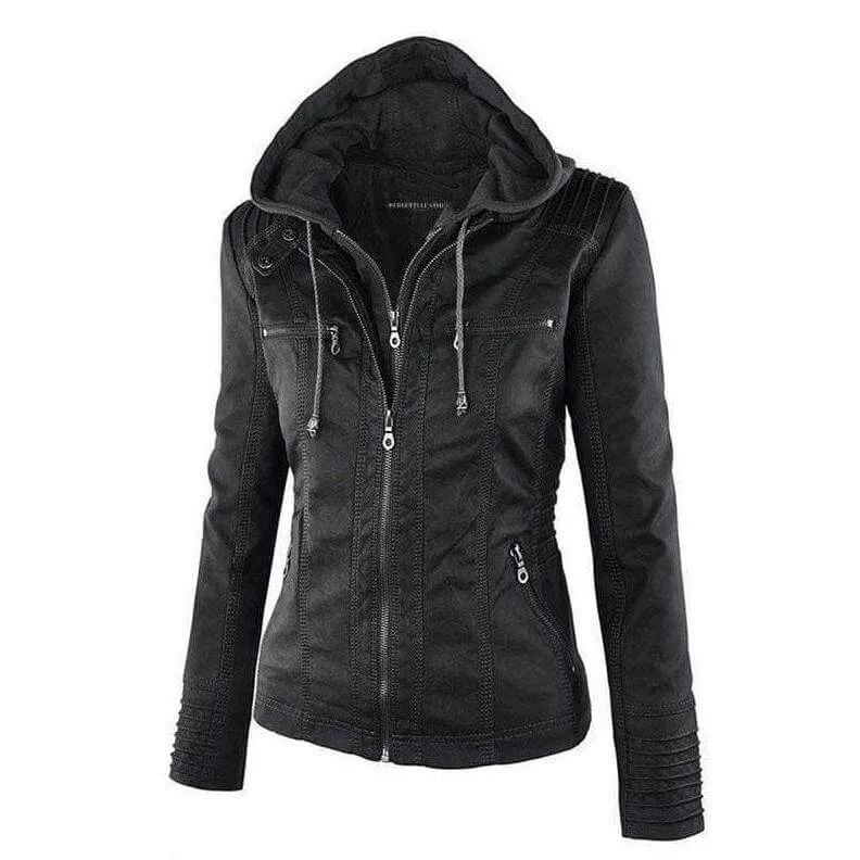 Persephone PU leather jacket