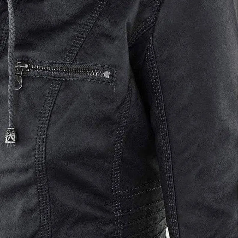 Persephone PU leather jacket