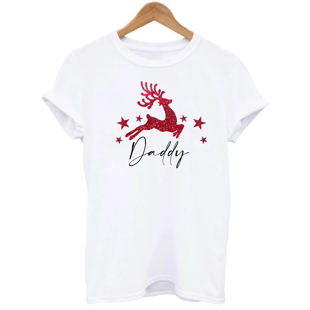 Personalised Matching Family Christmas T-shirts - Big Sister, Little Brother, Baby Sister, Mummy, Daddy
