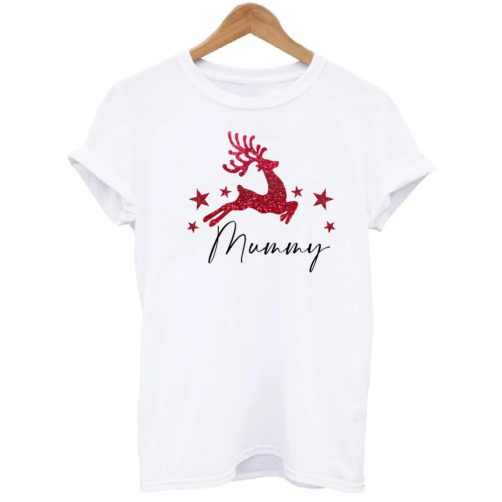 Personalised Matching Family Christmas T-shirts - Big Sister, Little Brother, Baby Sister, Mummy, Daddy