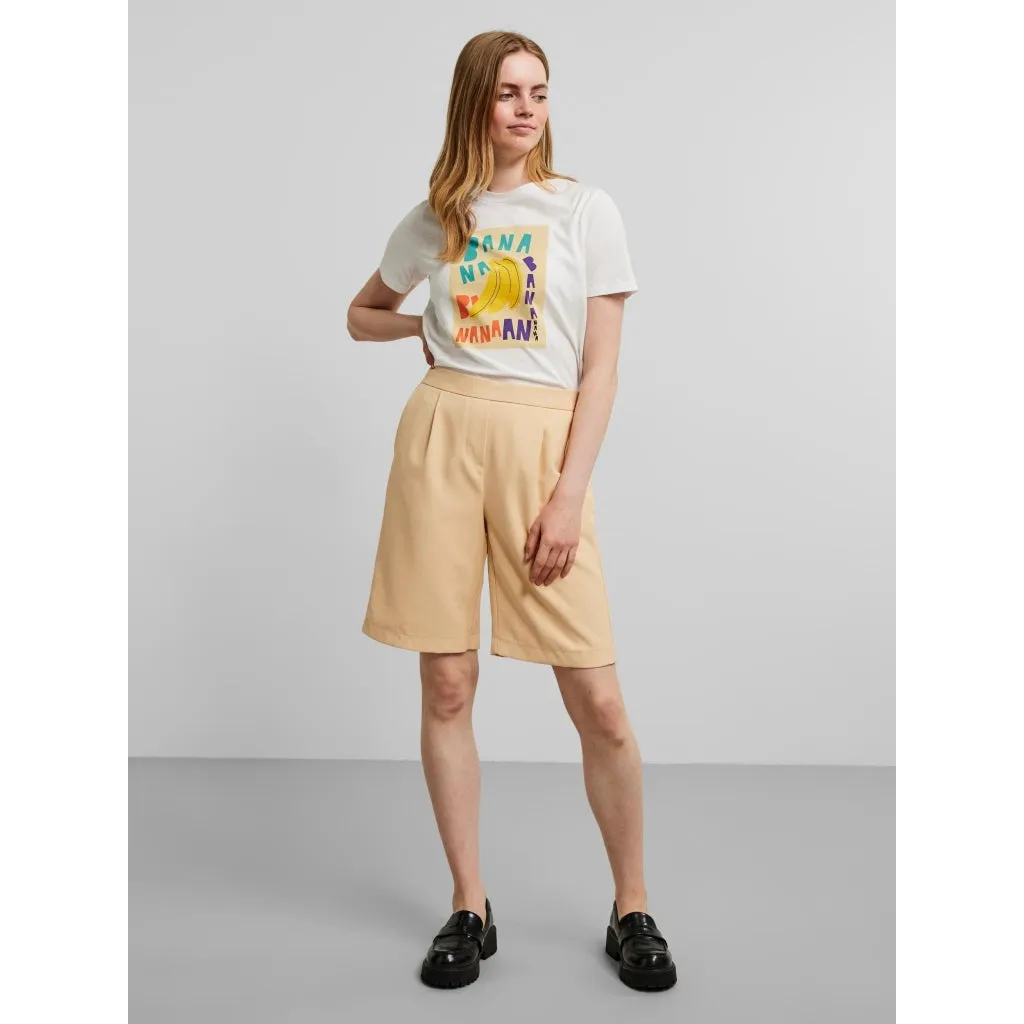 PIECES dame shorts PCVAGNA - Apricot Cream