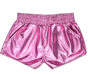 Pink Metallic Shorts