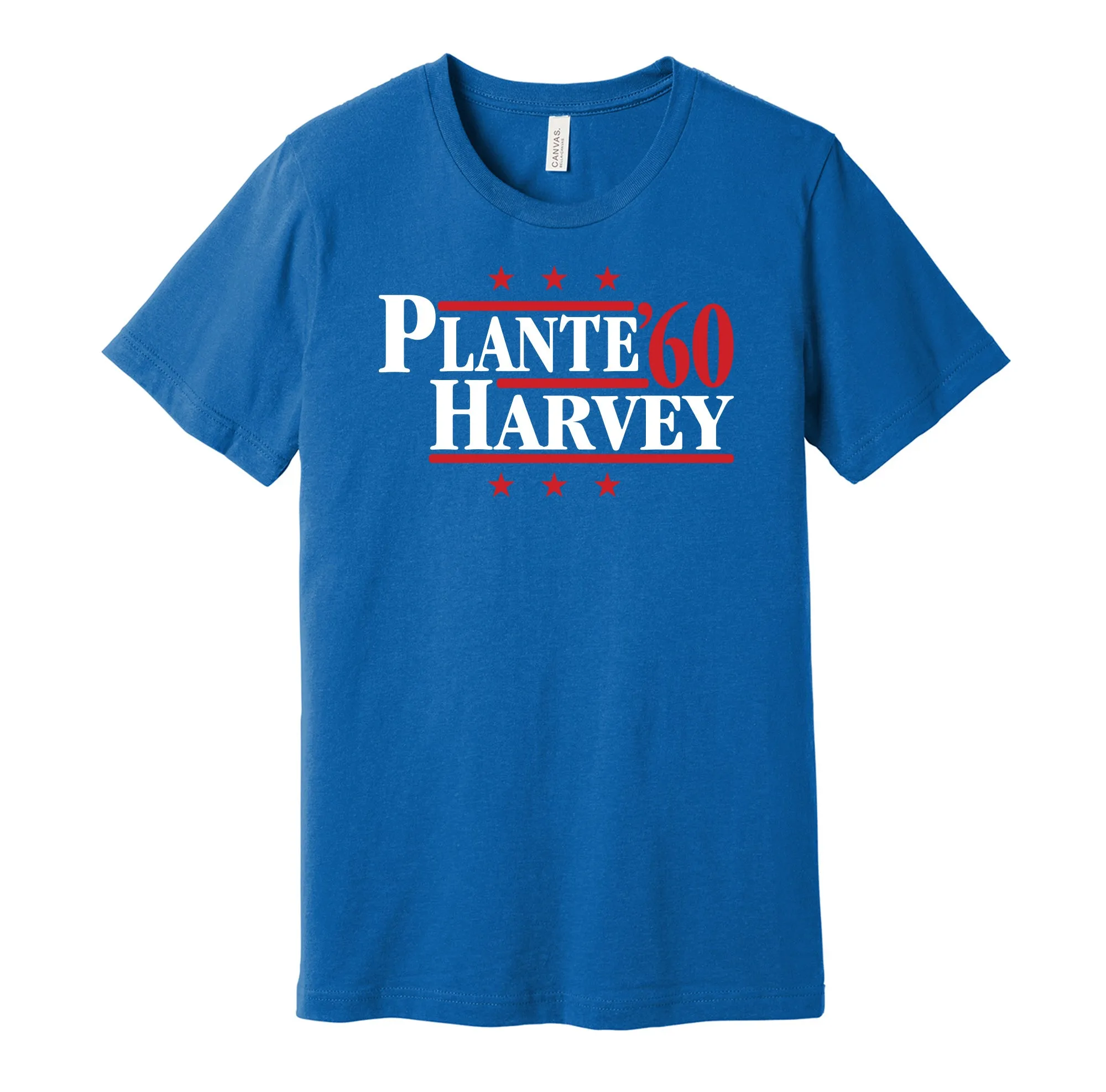 Plante & Harvey '60 - Montreal Hockey Legends Political Campaign Parody T-Shirt - Hyper Than Hype Shirts