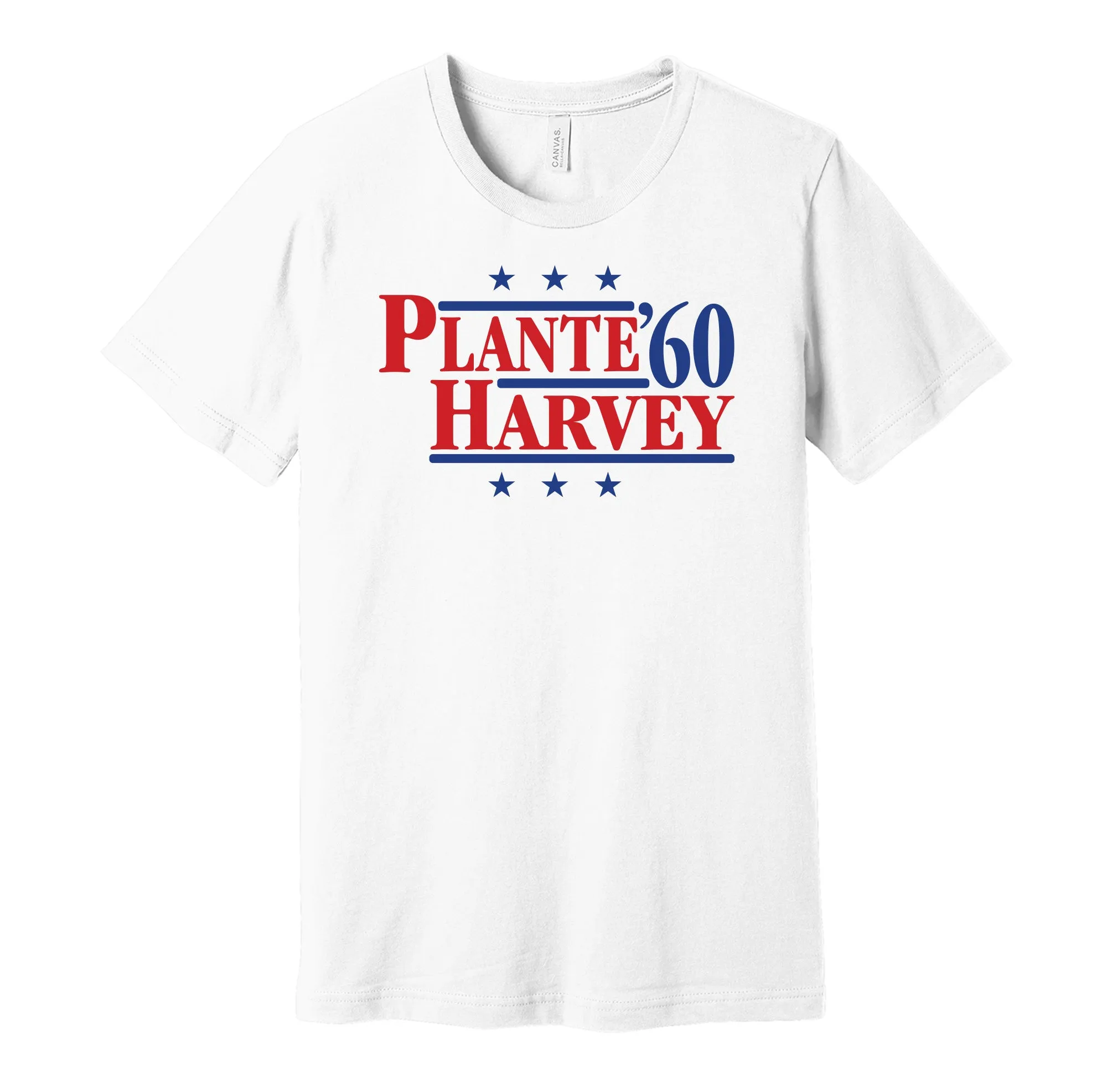 Plante & Harvey '60 - Montreal Hockey Legends Political Campaign Parody T-Shirt - Hyper Than Hype Shirts