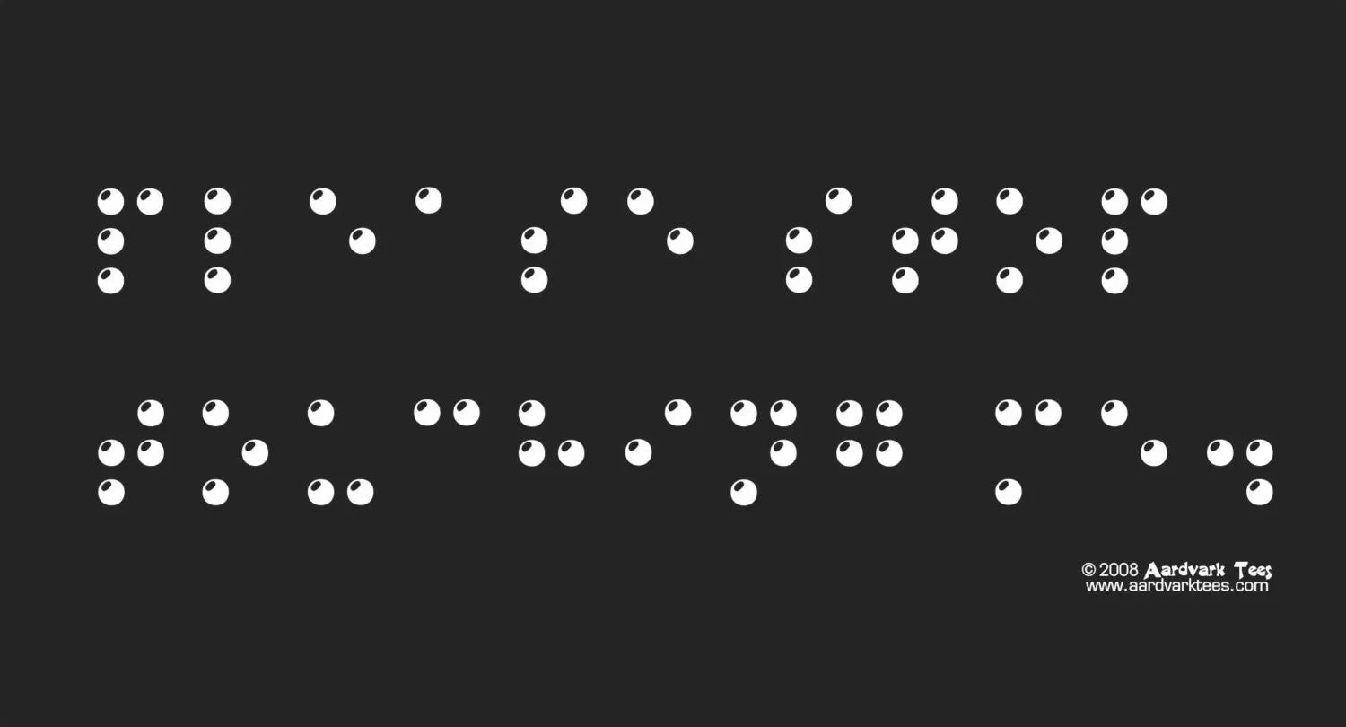 Please Stop Touching Me - Braille t-shirt