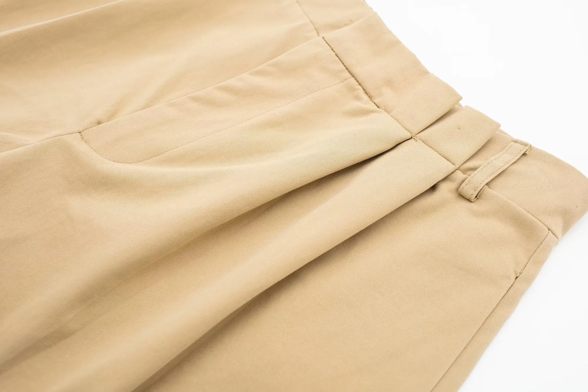 Pleated High Waist Shorts