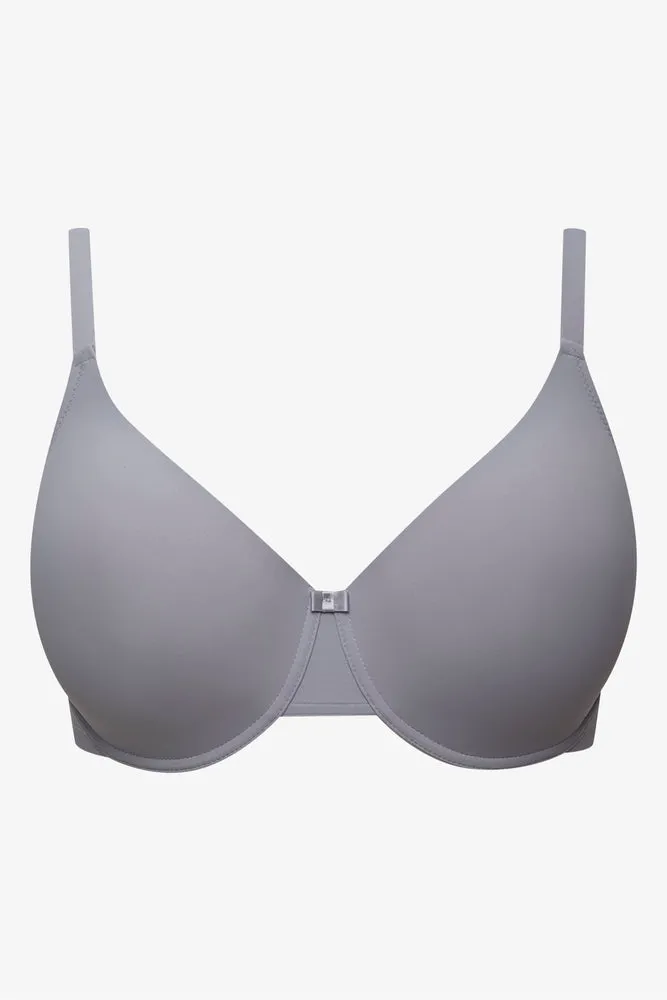 Plus Size 2 Pack T-Shirt Bras Grey And Pink