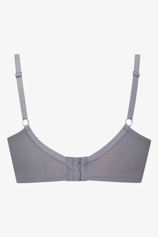 Plus Size 2 Pack T-Shirt Bras Grey And Pink