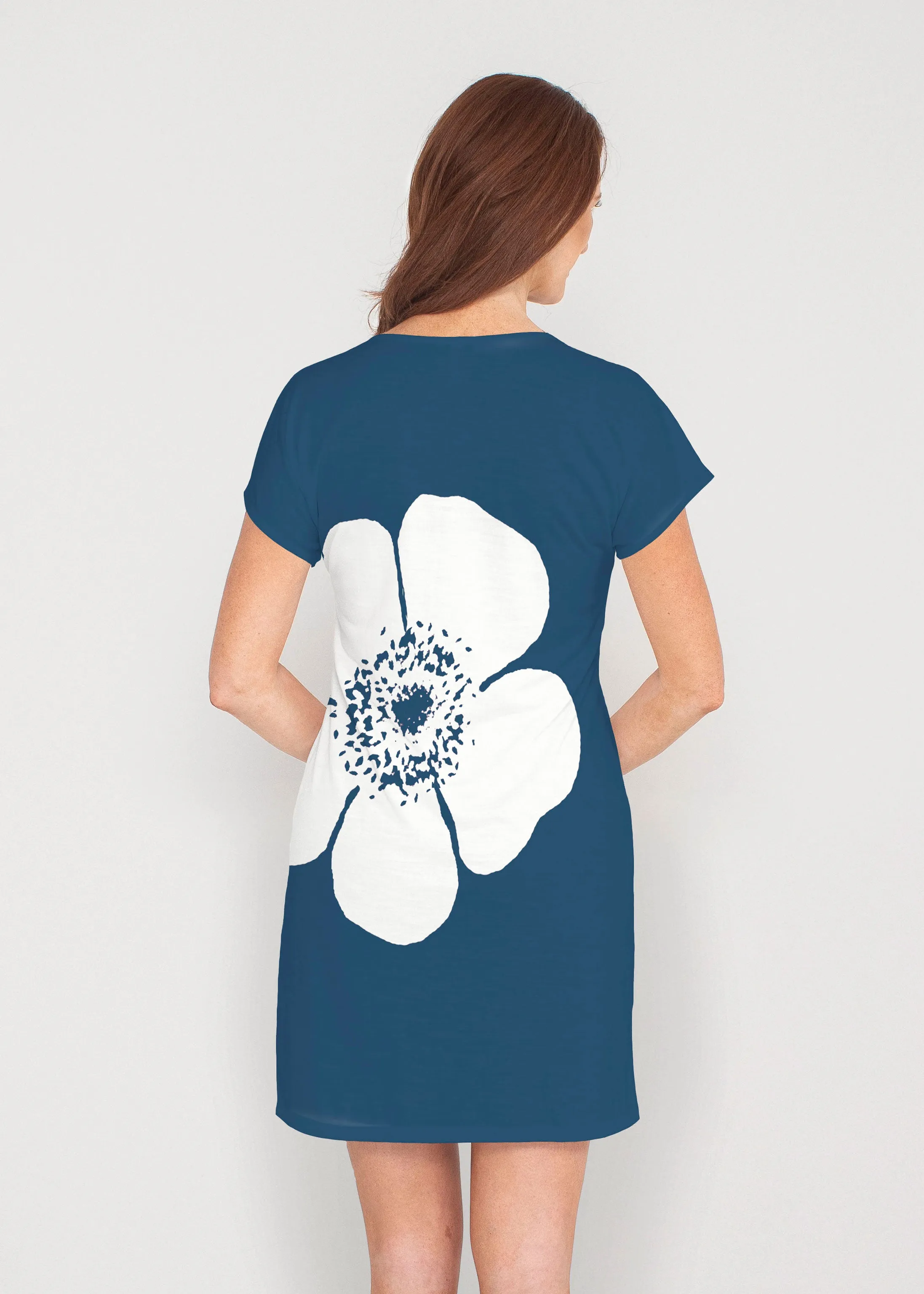 Poppy Navy (7013) ~ Lucy Tee Dress