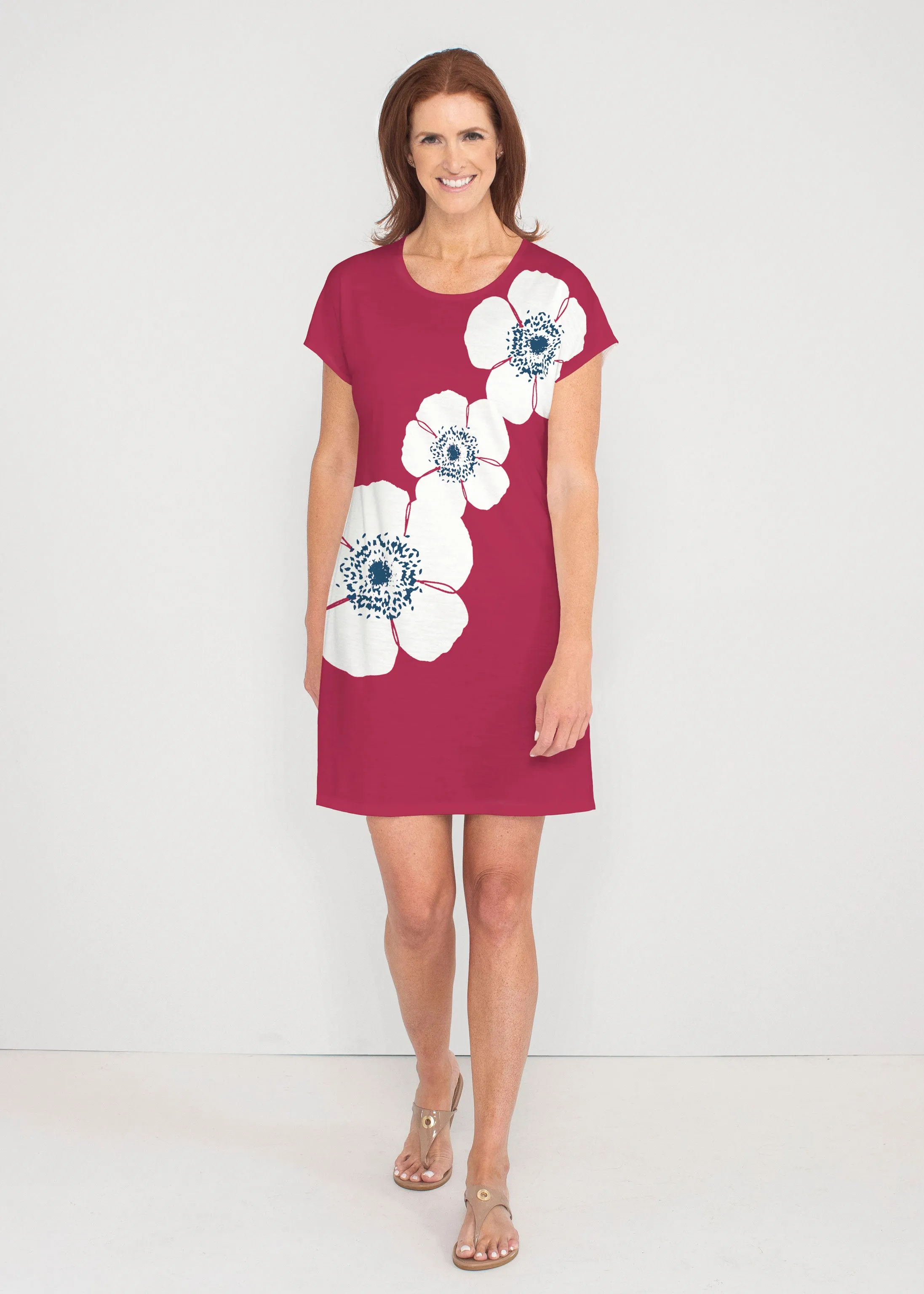 Poppy Red (7015) ~ Lucy Tee Dress