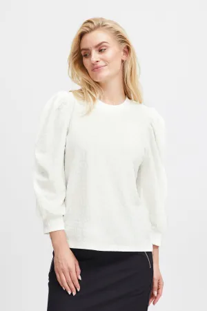 Pulz Aster Blouse PZASTER in Cloud Dancer