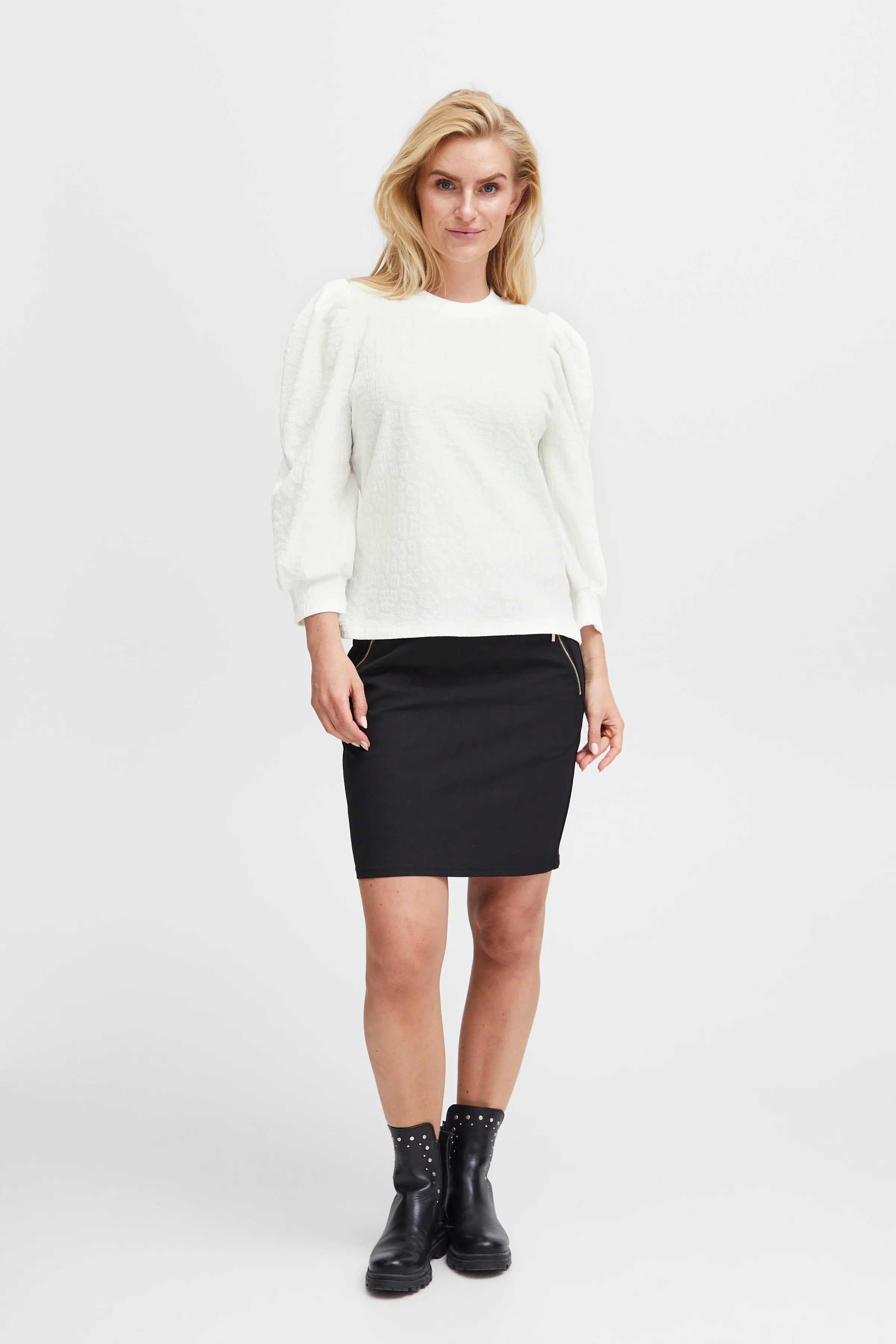 Pulz Aster Blouse PZASTER in Cloud Dancer