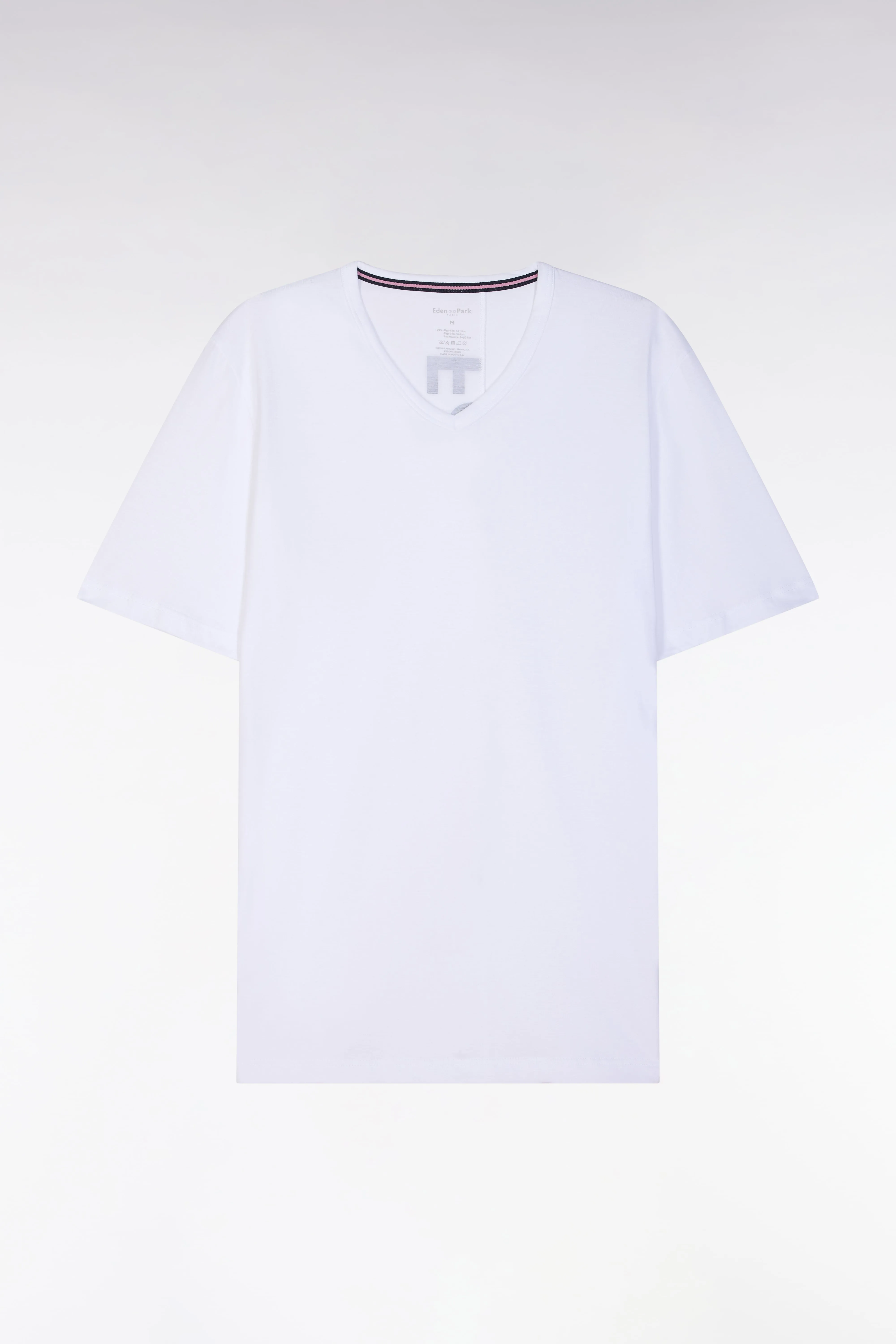 Pyjama court en jersey de coton T-shirt blanc short marine