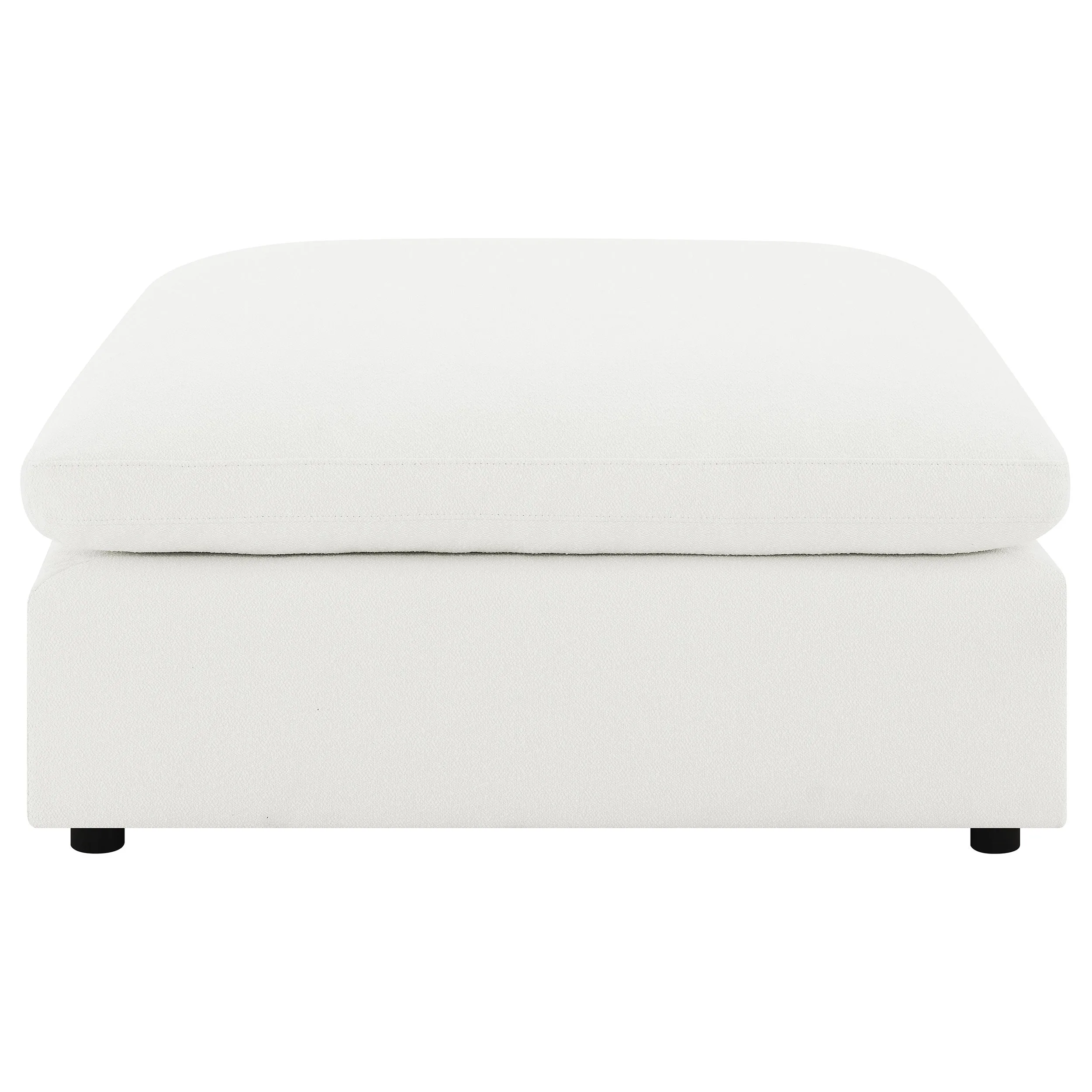Raleigh Boucle Upholstered Ottoman Ivory