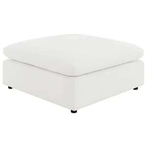 Raleigh Boucle Upholstered Ottoman Ivory