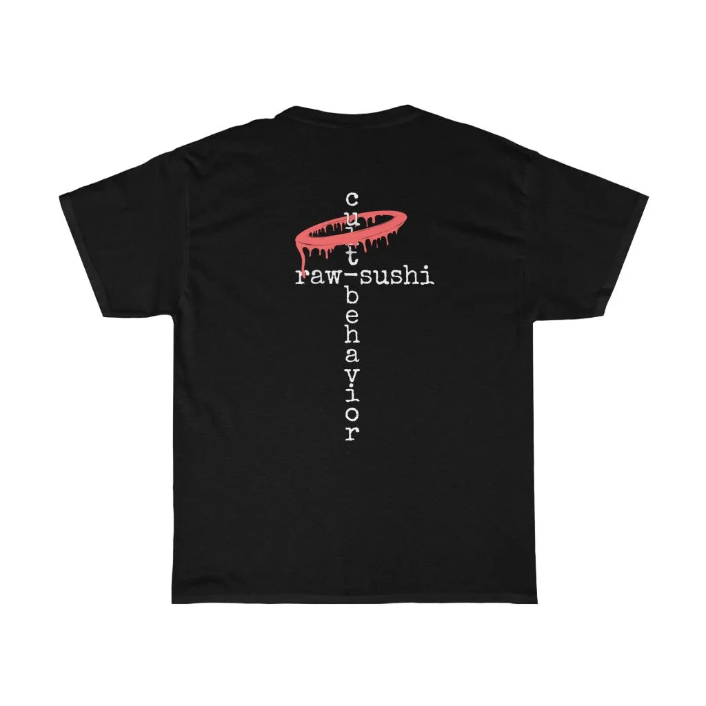 Raw Sushi x Cult Behavior "bat man afterlife"  Heavy Cotton Tee
