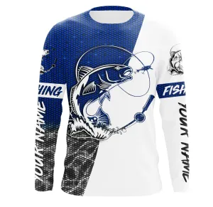 Redfish puppy Drum Custom UV Protection Fishing Shirts, Redfish Fishing jerseys | blue IPHW2410
