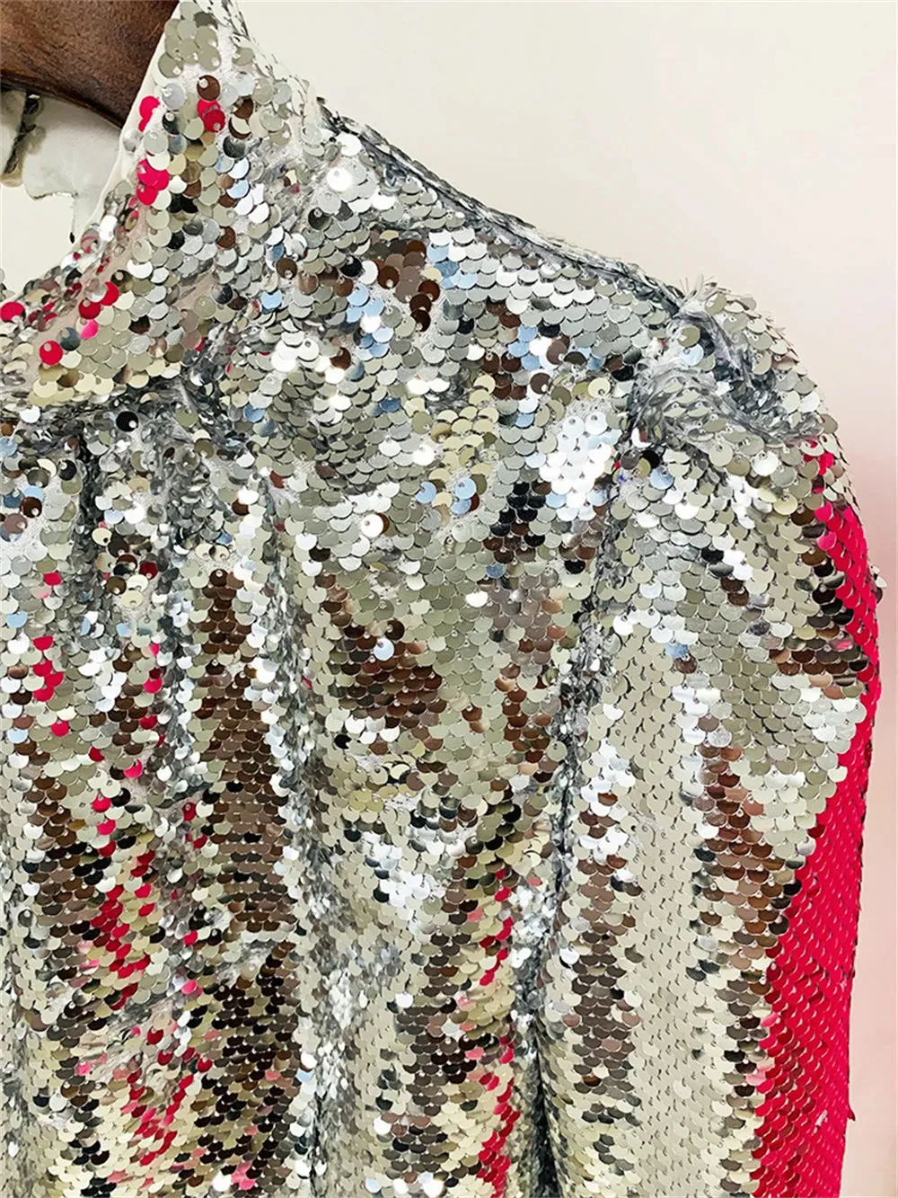 Reflective Sequined Mini Dress
