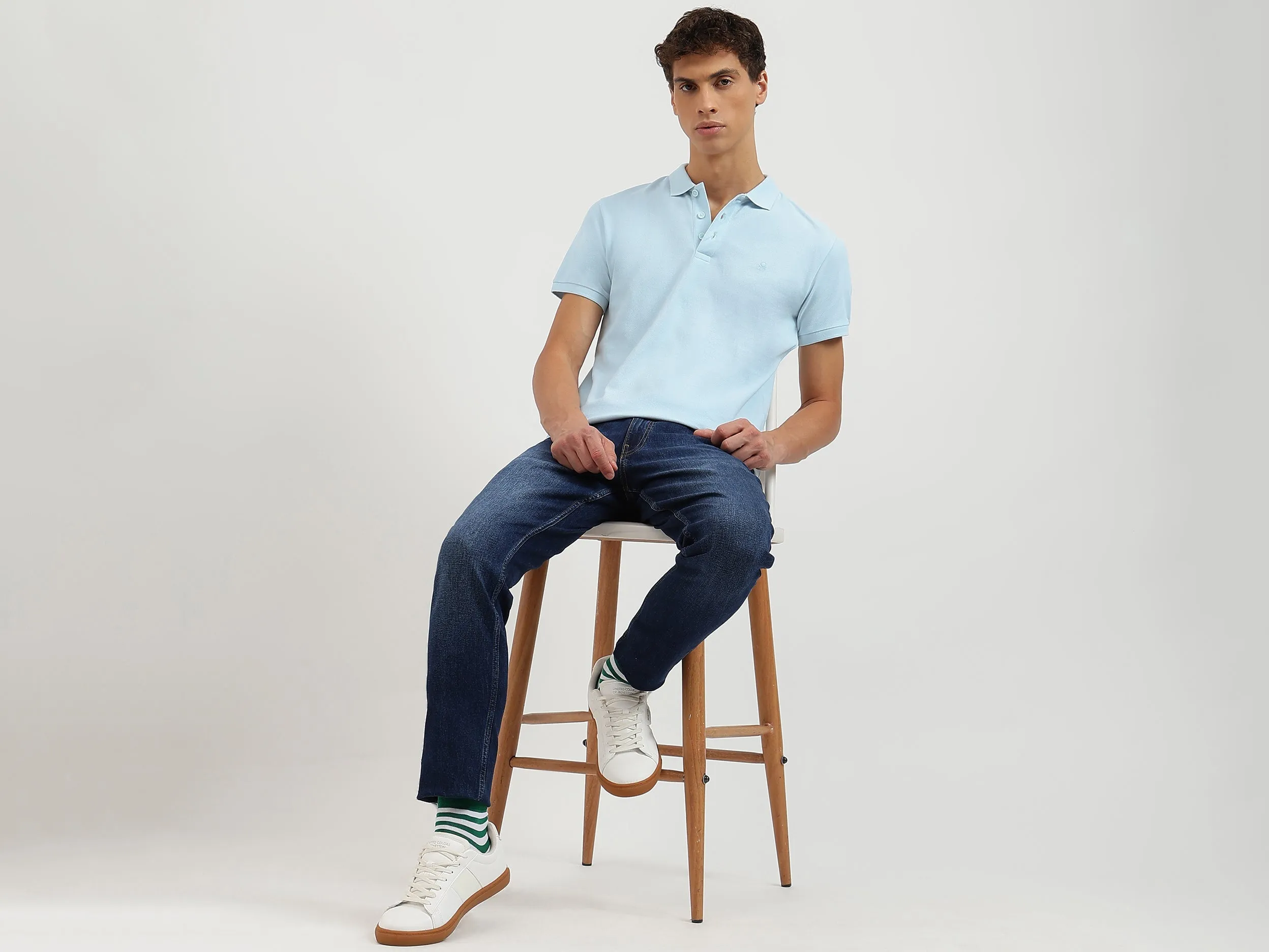 Regular Fit Collared Solid Polo T-Shirt