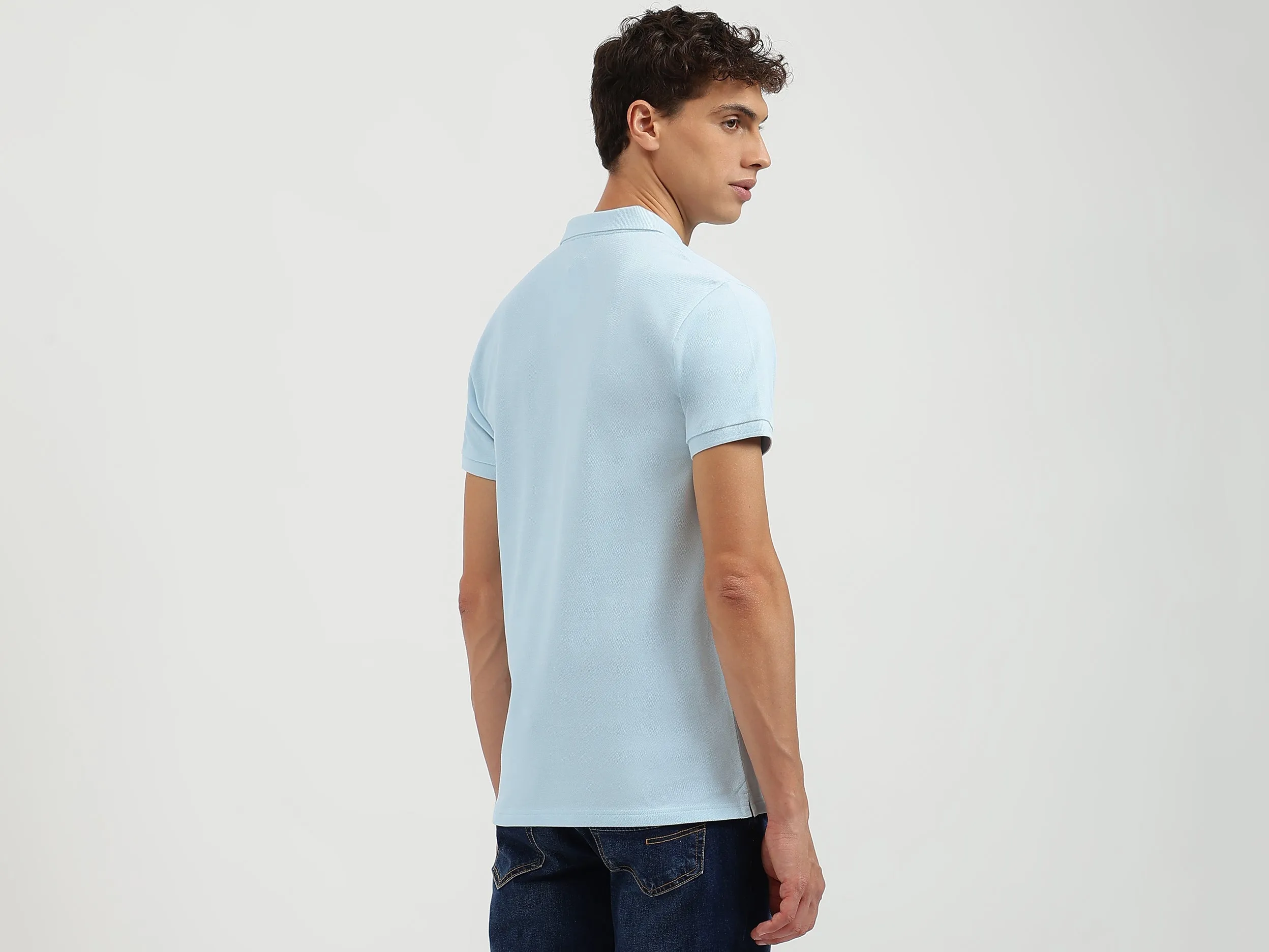 Regular Fit Collared Solid Polo T-Shirt
