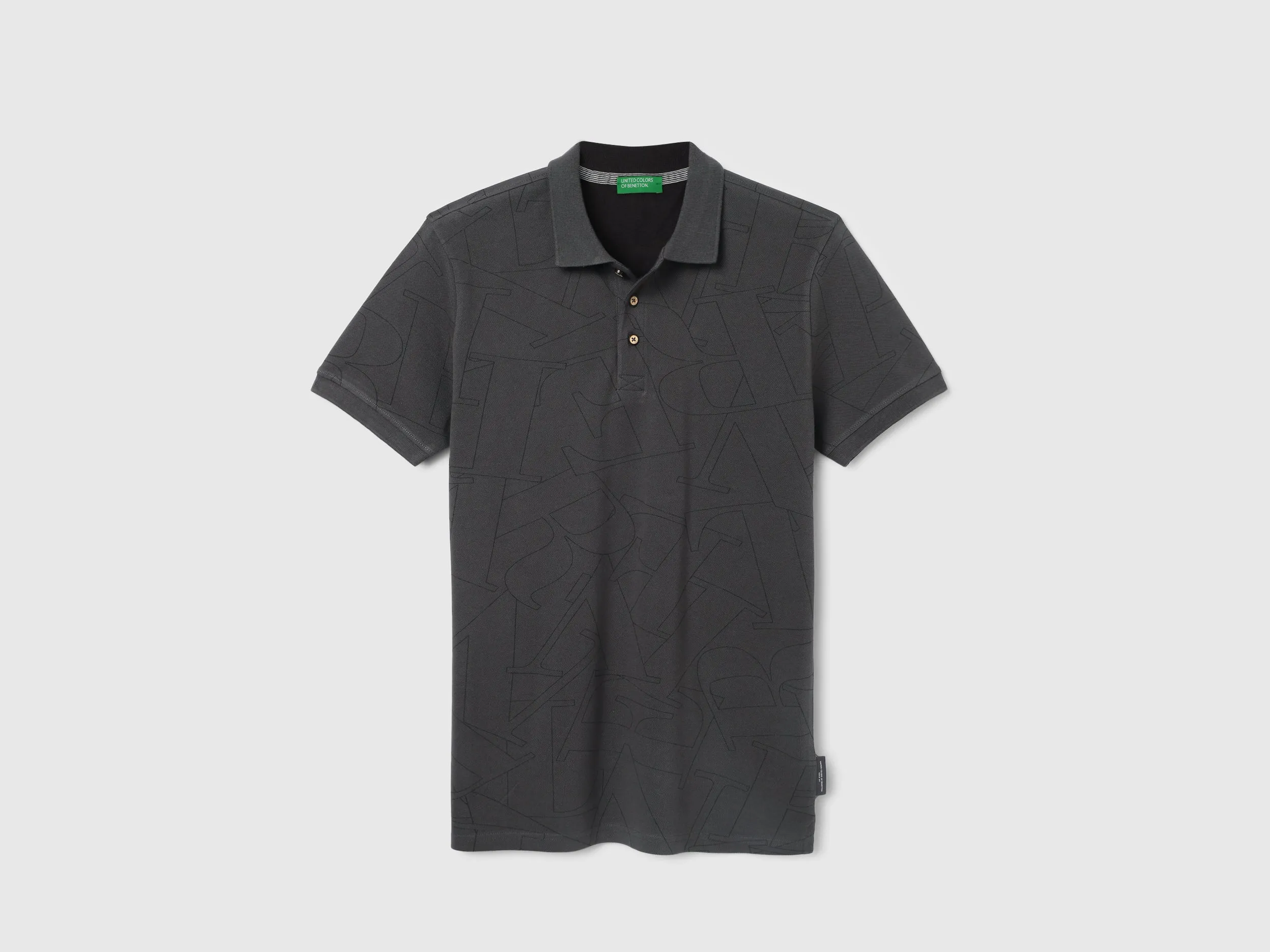 Regular Fit Polo Neck Printed T-Shirt
