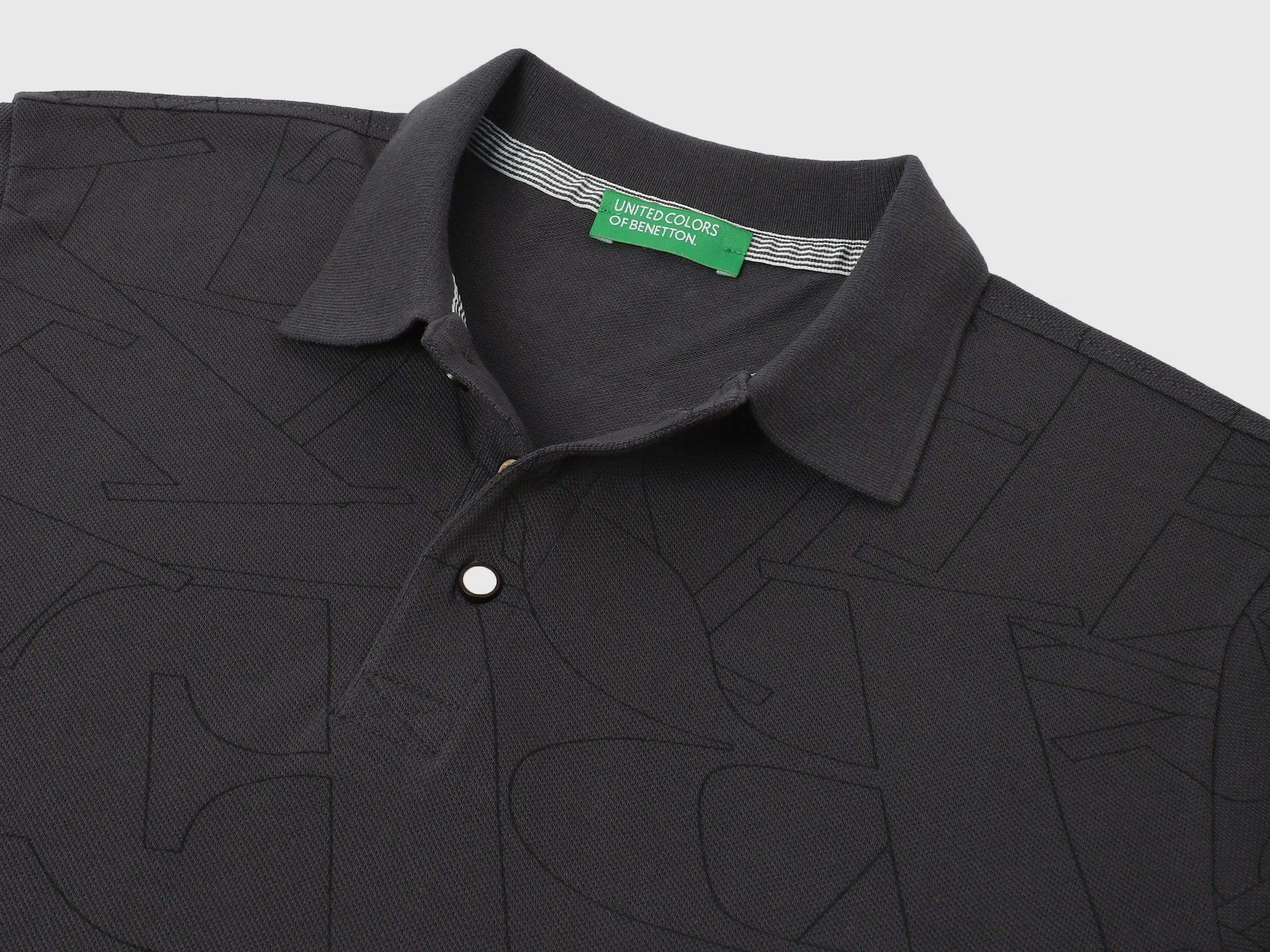 Regular Fit Polo Neck Printed T-Shirt