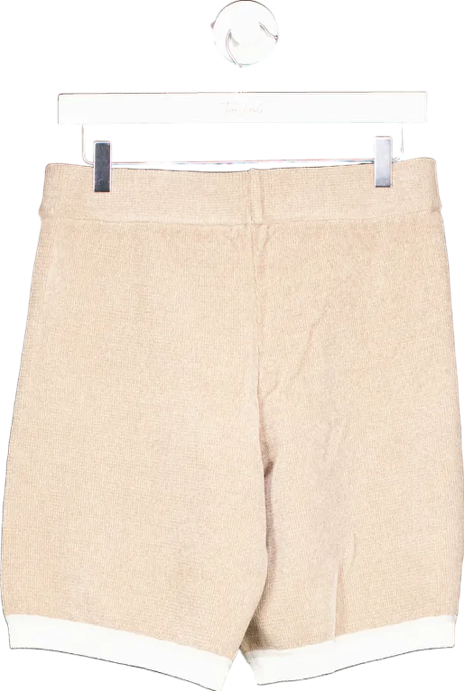 Reiss Champagne Fielder Chenille Baseball Shorts Size UK S