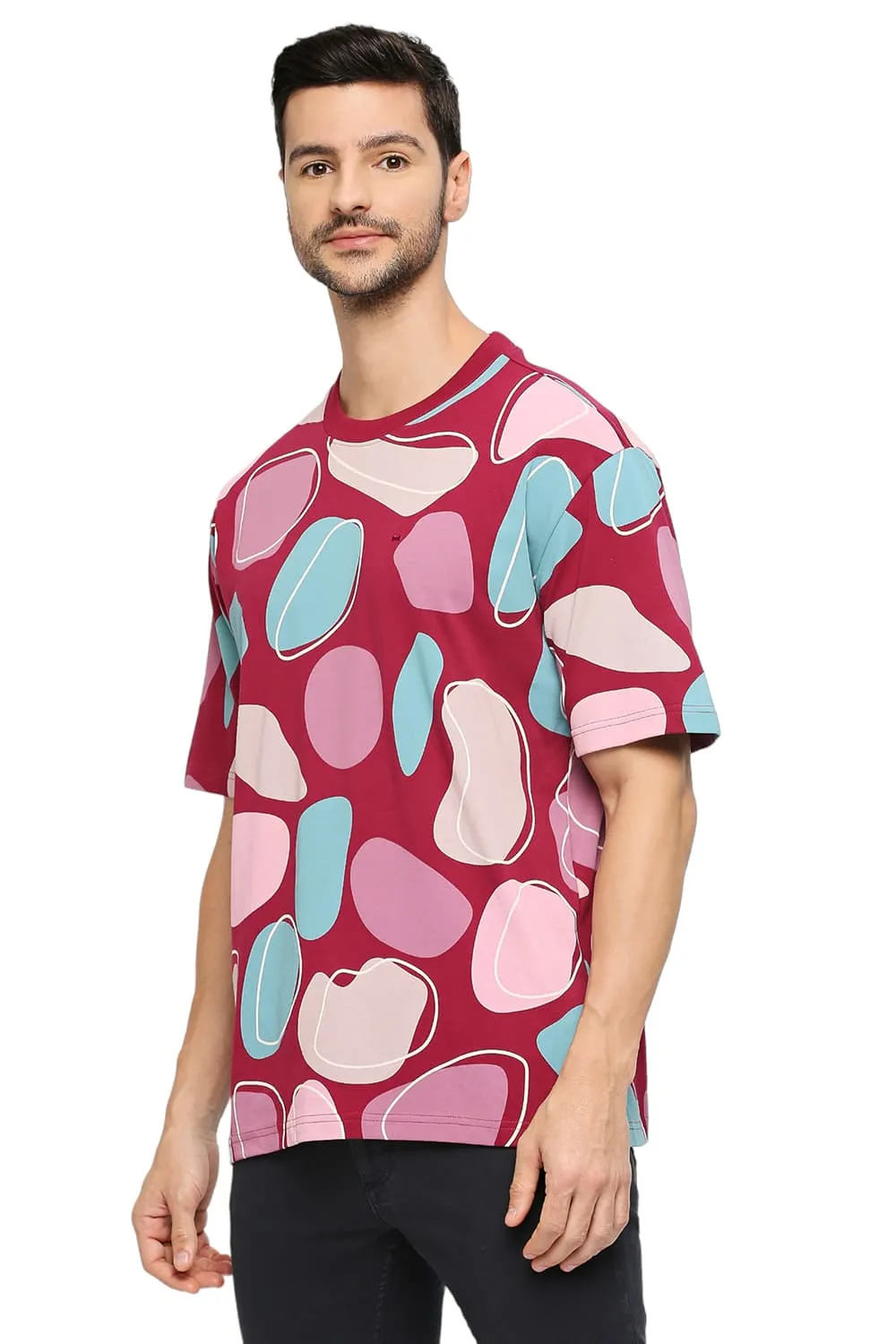 Relaxed Fit Cotton Printed Crew T-shirts