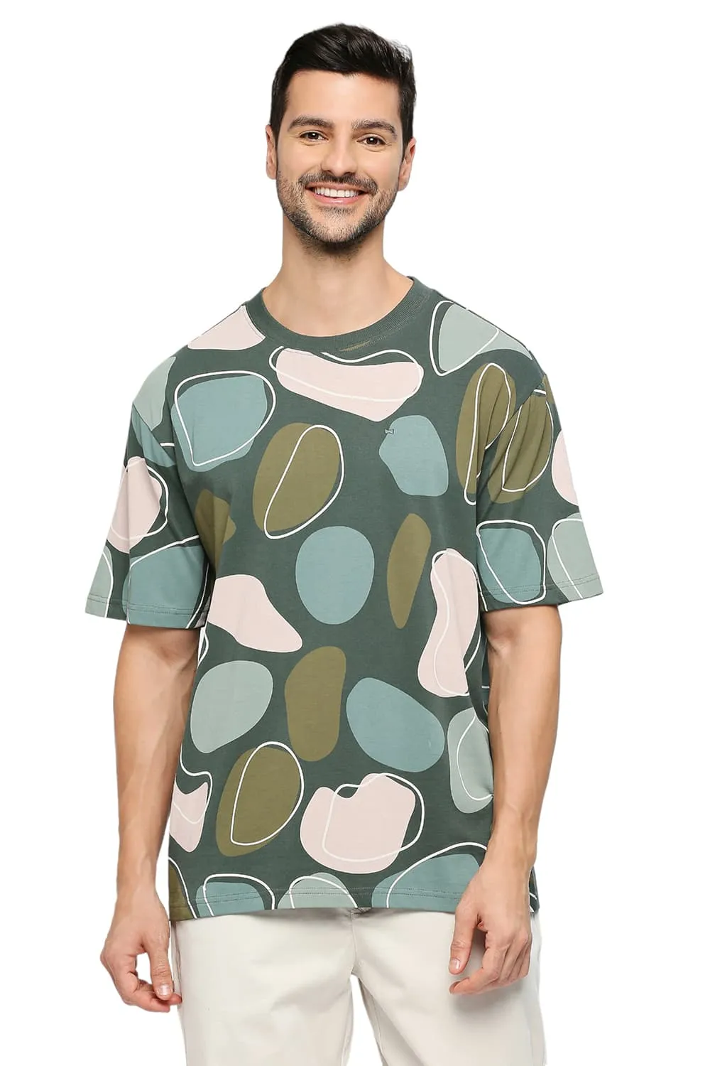Relaxed Fit Cotton Printed Crew T-shirts