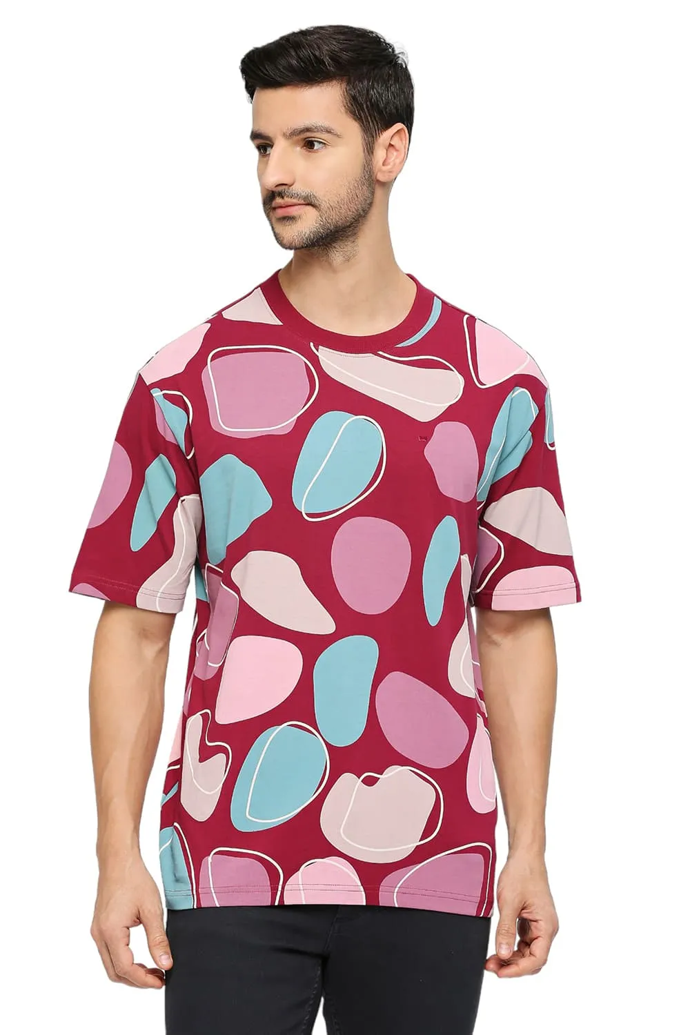 Relaxed Fit Cotton Printed Crew T-shirts