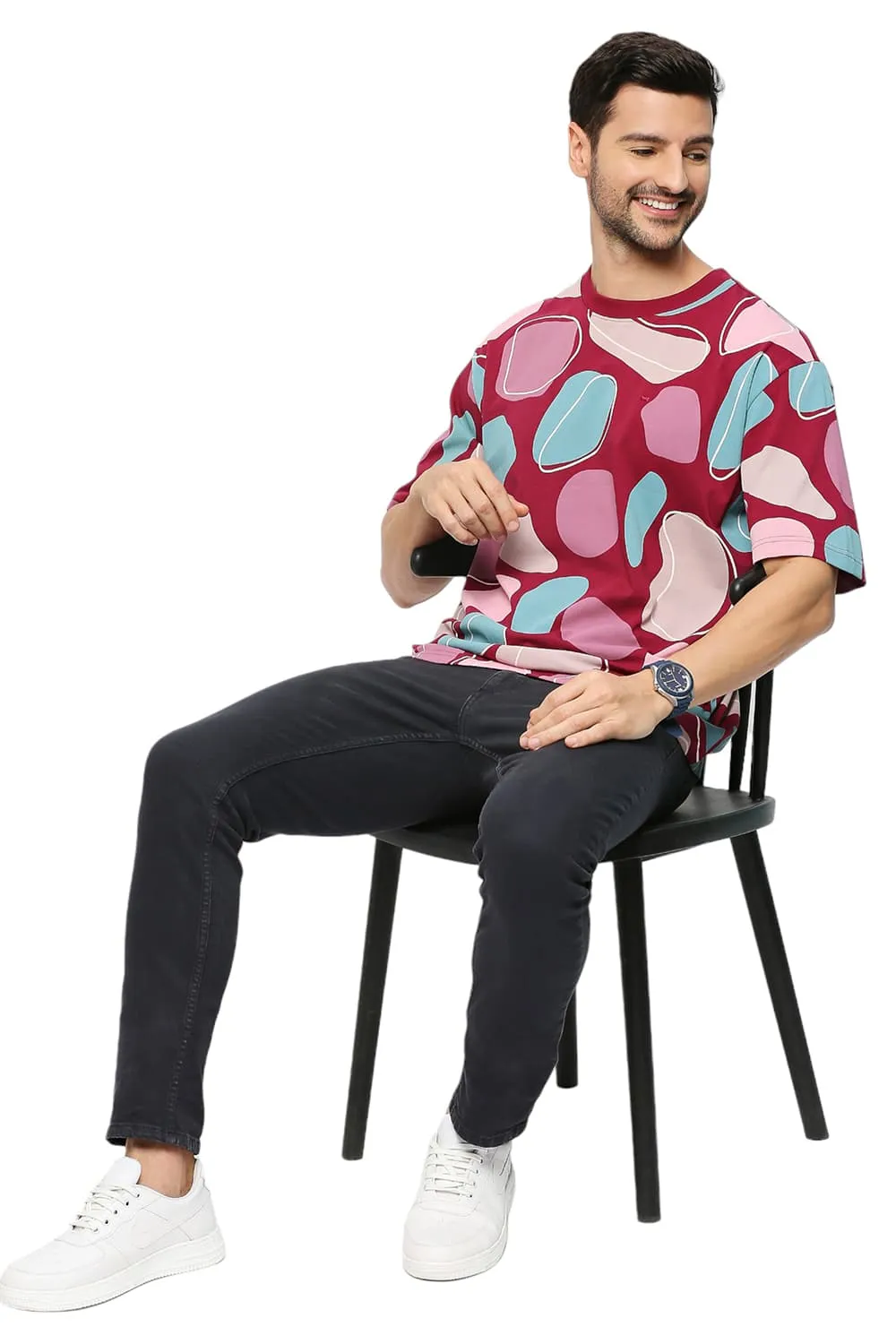 Relaxed Fit Cotton Printed Crew T-shirts