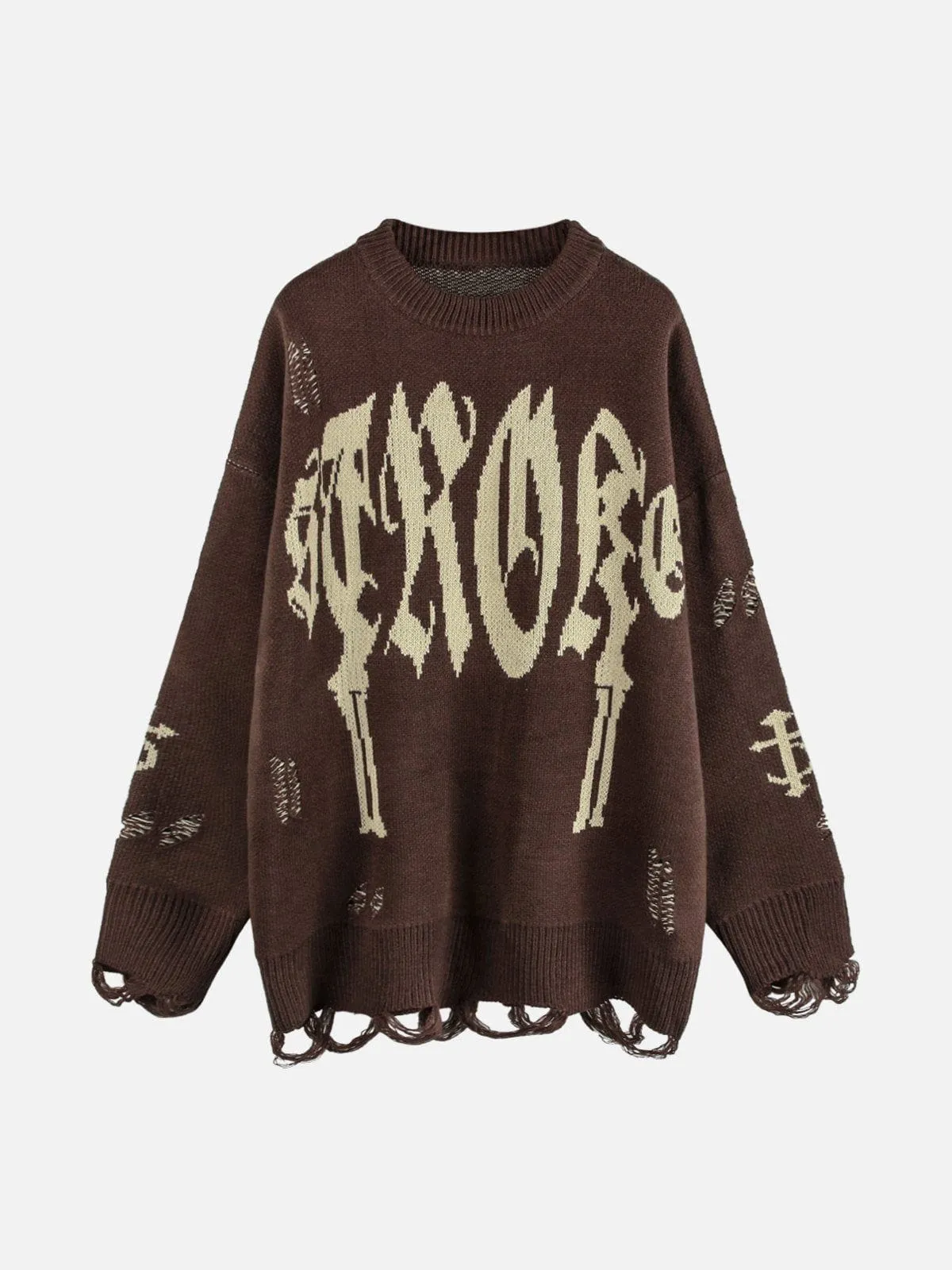 Rimiro - Vintage Gothic Ripped Sweater