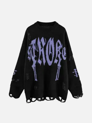 Rimiro - Vintage Gothic Ripped Sweater