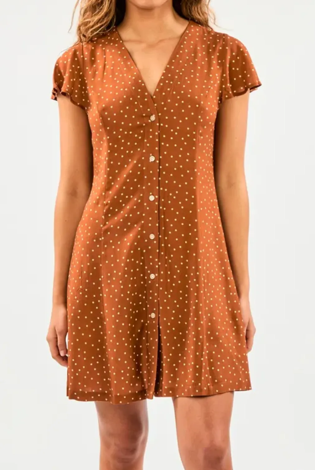 Rip Curl Dreamer Spot Button Through Dress