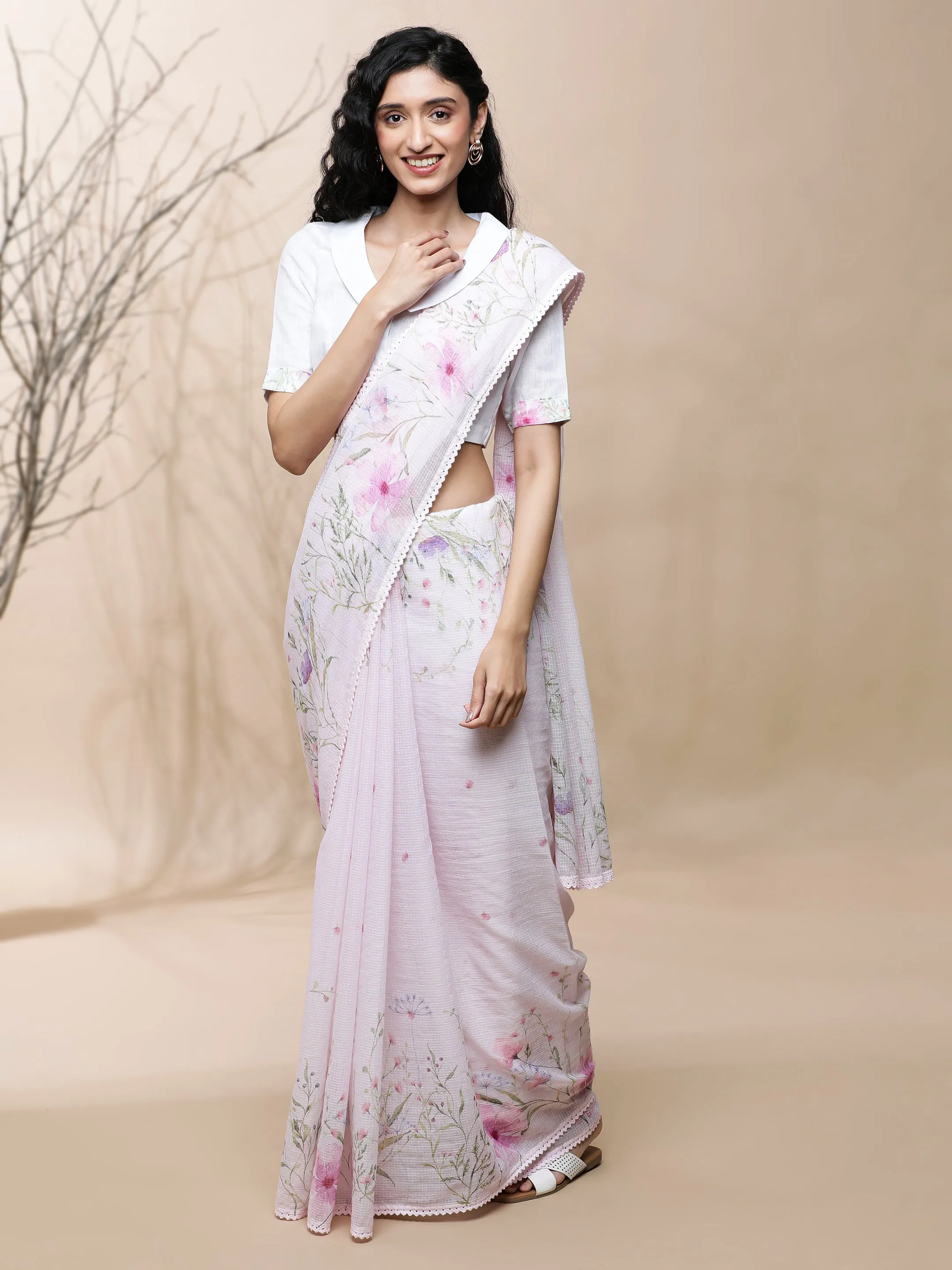 Roop Kota Pink Saree