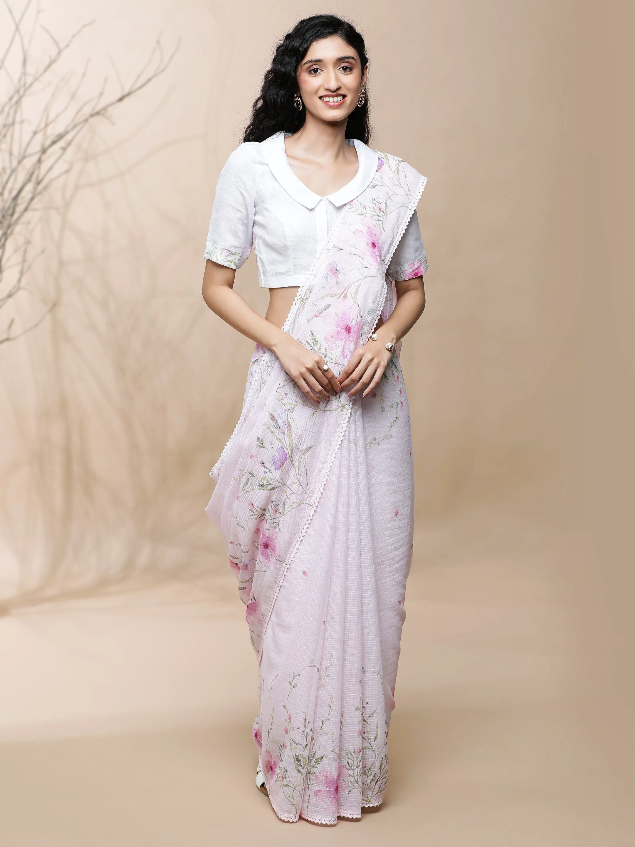 Roop Kota Pink Saree