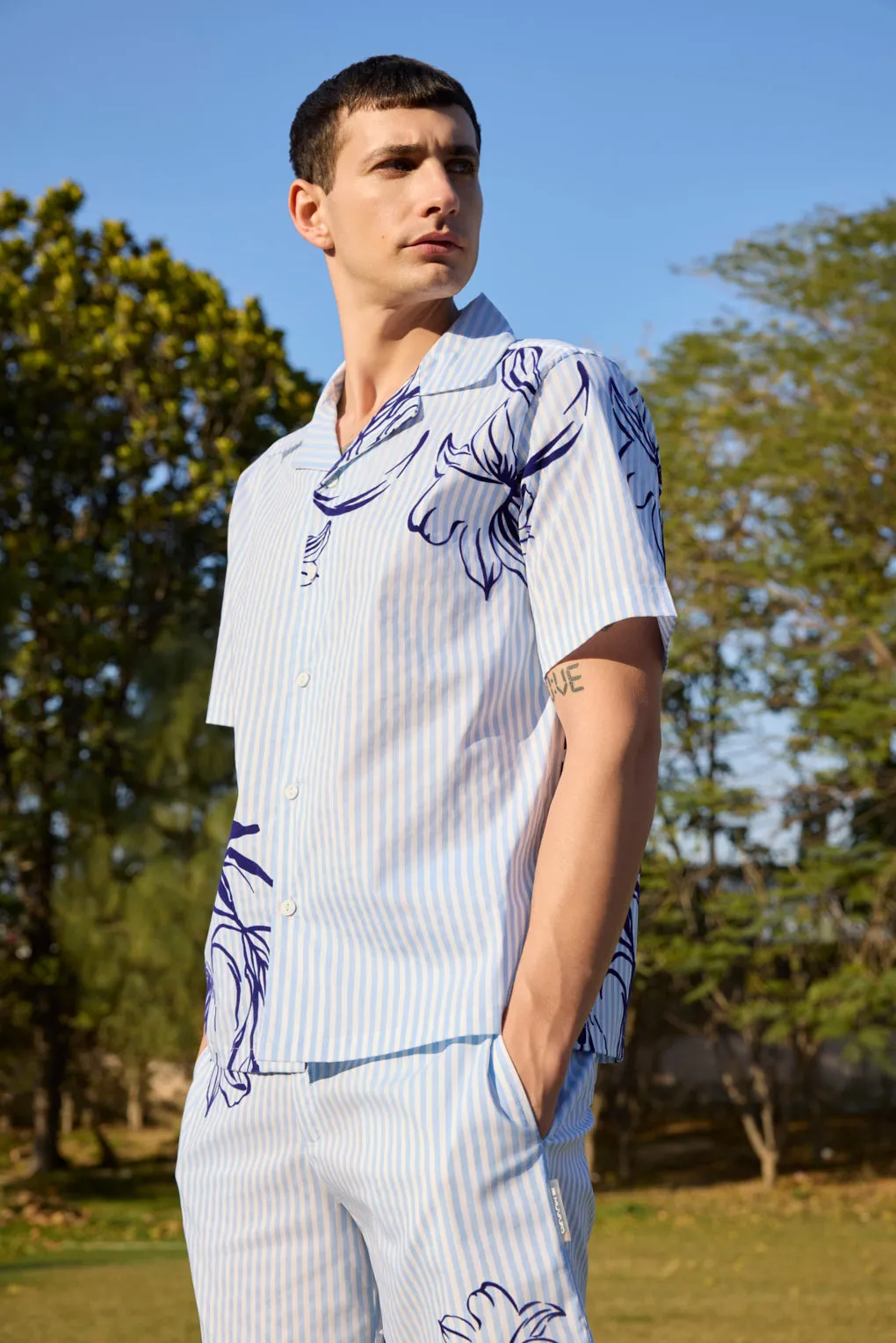 Rosette Stripe Shirt
