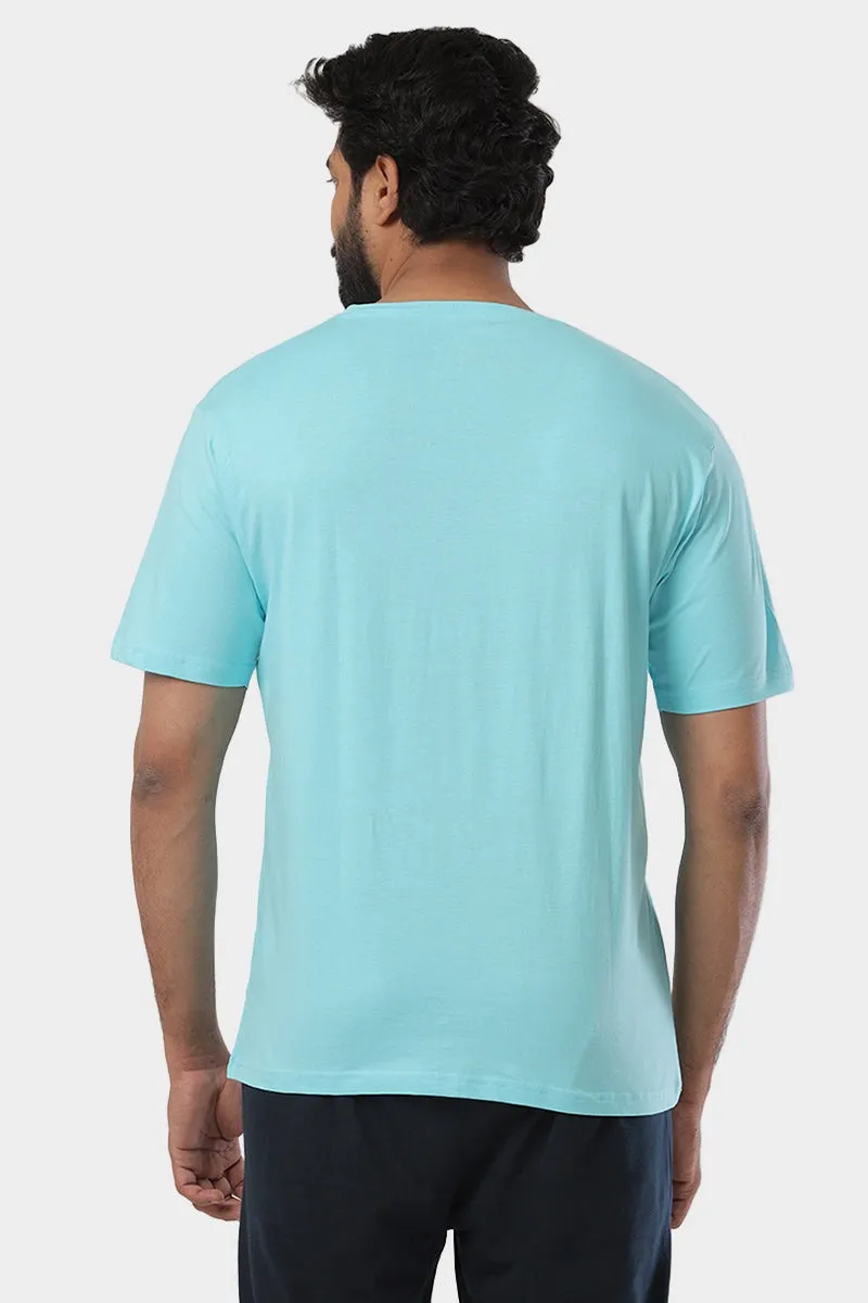 Round Neck - Pastel Green Solid T-Shirts For Men | Ariser