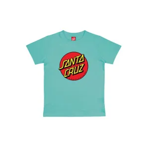 Santa Cruz Youth Classic Dot T-Shirt Pool Blue