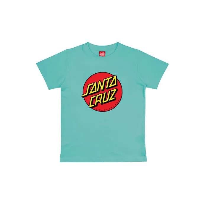 Santa Cruz Youth Classic Dot T-Shirt Pool Blue