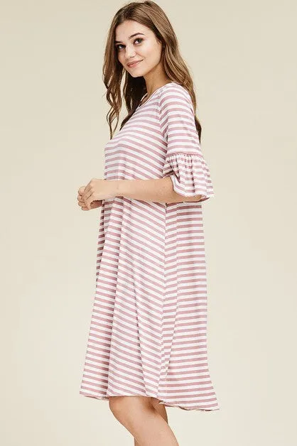 Sasha Striped Midi Dress
