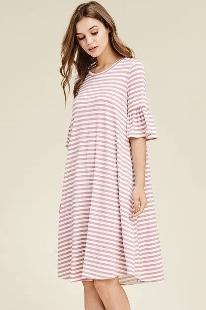 Sasha Striped Midi Dress