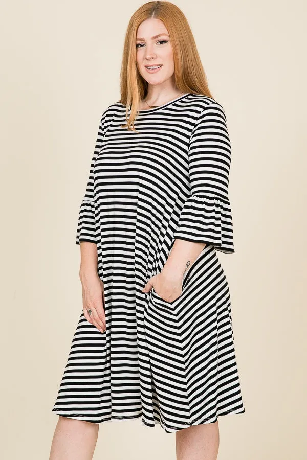 Sasha Striped Midi Dress