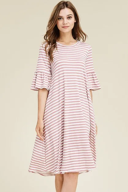 Sasha Striped Midi Dress