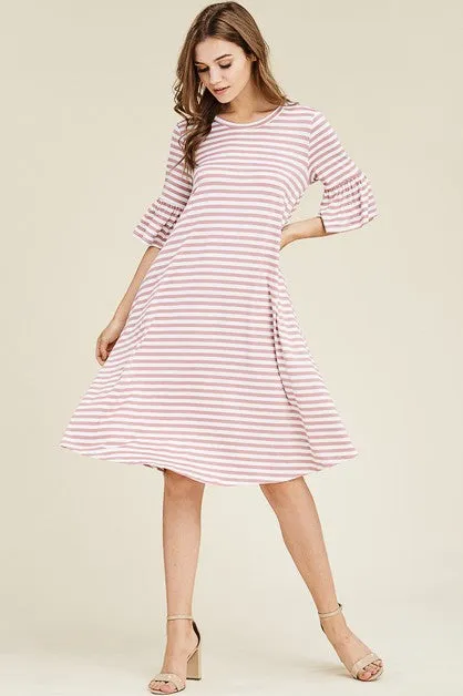 Sasha Striped Midi Dress