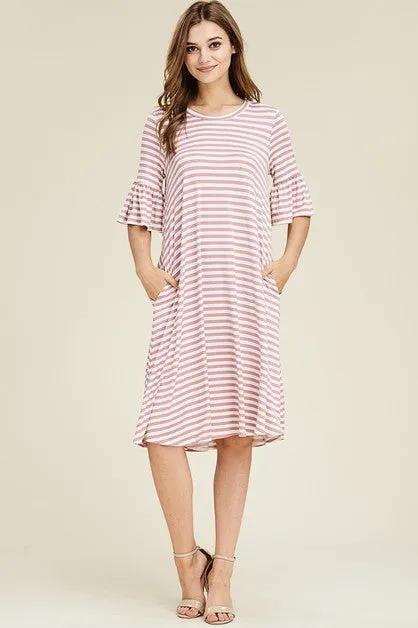 Sasha Striped Midi Dress