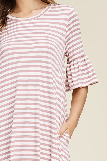 Sasha Striped Midi Dress