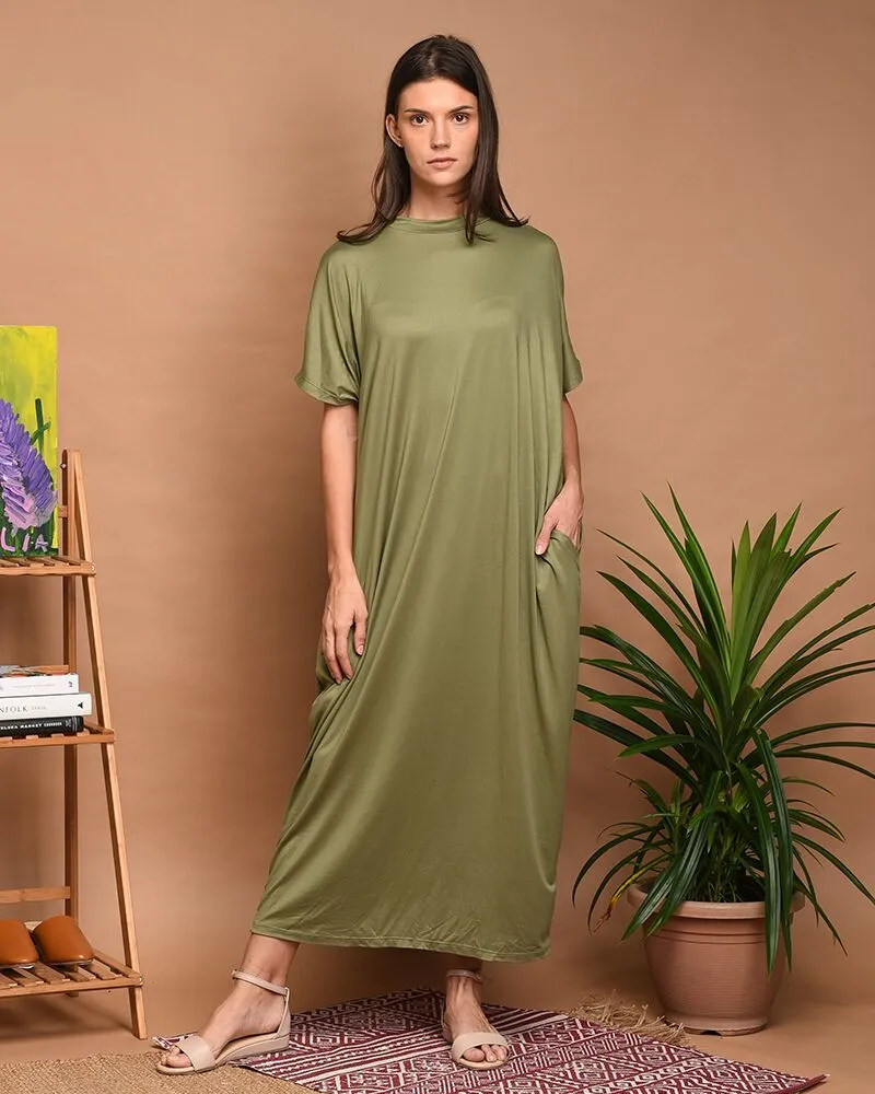Saskia Relaxed Fit Jersey Maxi Dress
