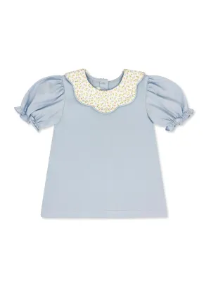 Scarlett Blouse - Bluffton Blue, Fairhope Floral